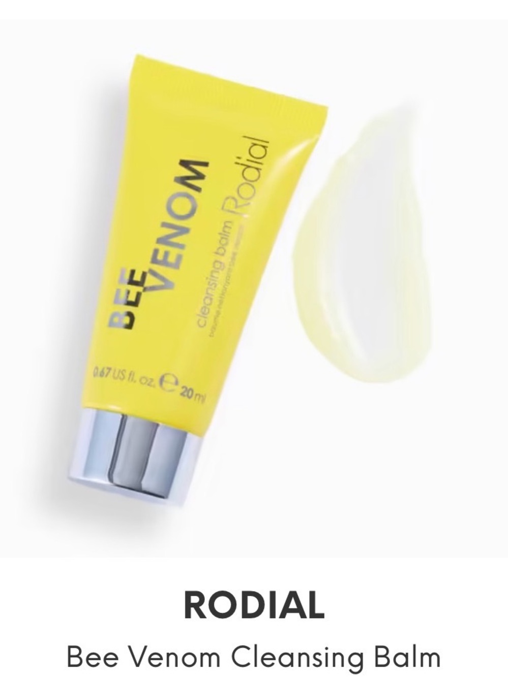 Rodial Bee Venom Cleansing Balm - Bright Yellow Tube